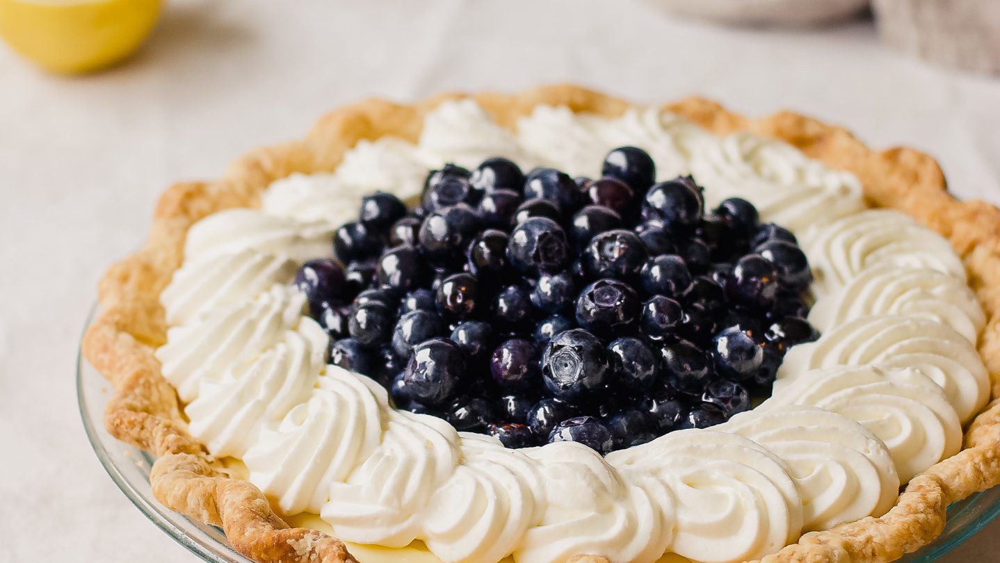 Blueberry Lemon Sour Cream Pie