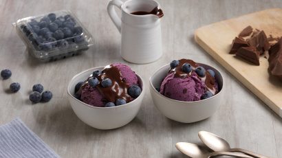 Dark Chocolate Blueberry Ice Cream