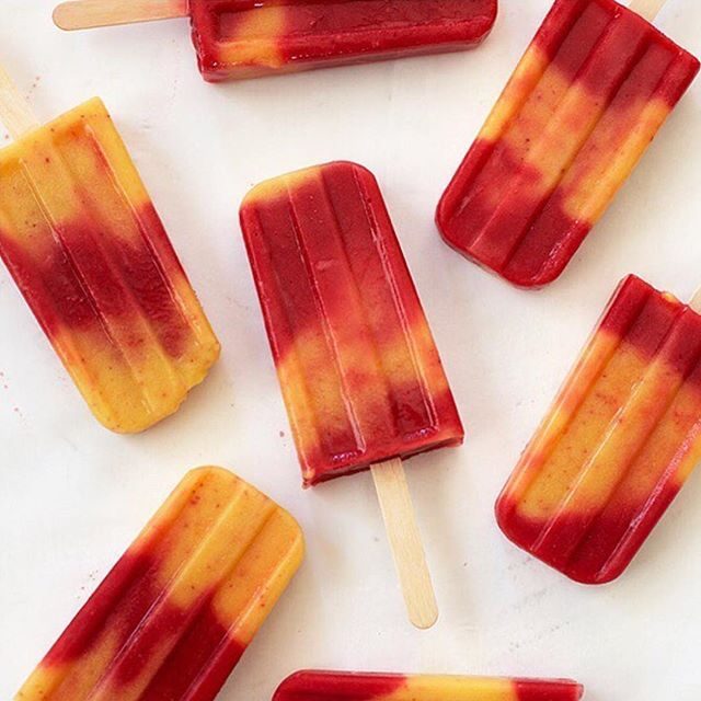 Sunset berry popsicle