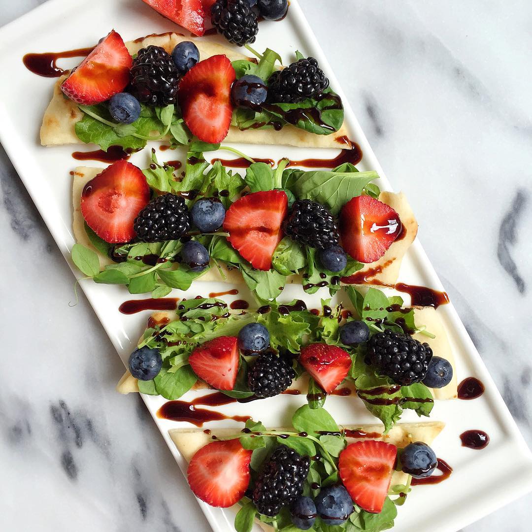 Summer fruit flatbread