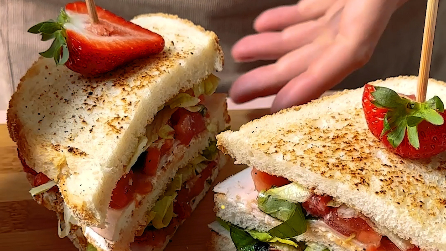 Strawberry Club Sandwich