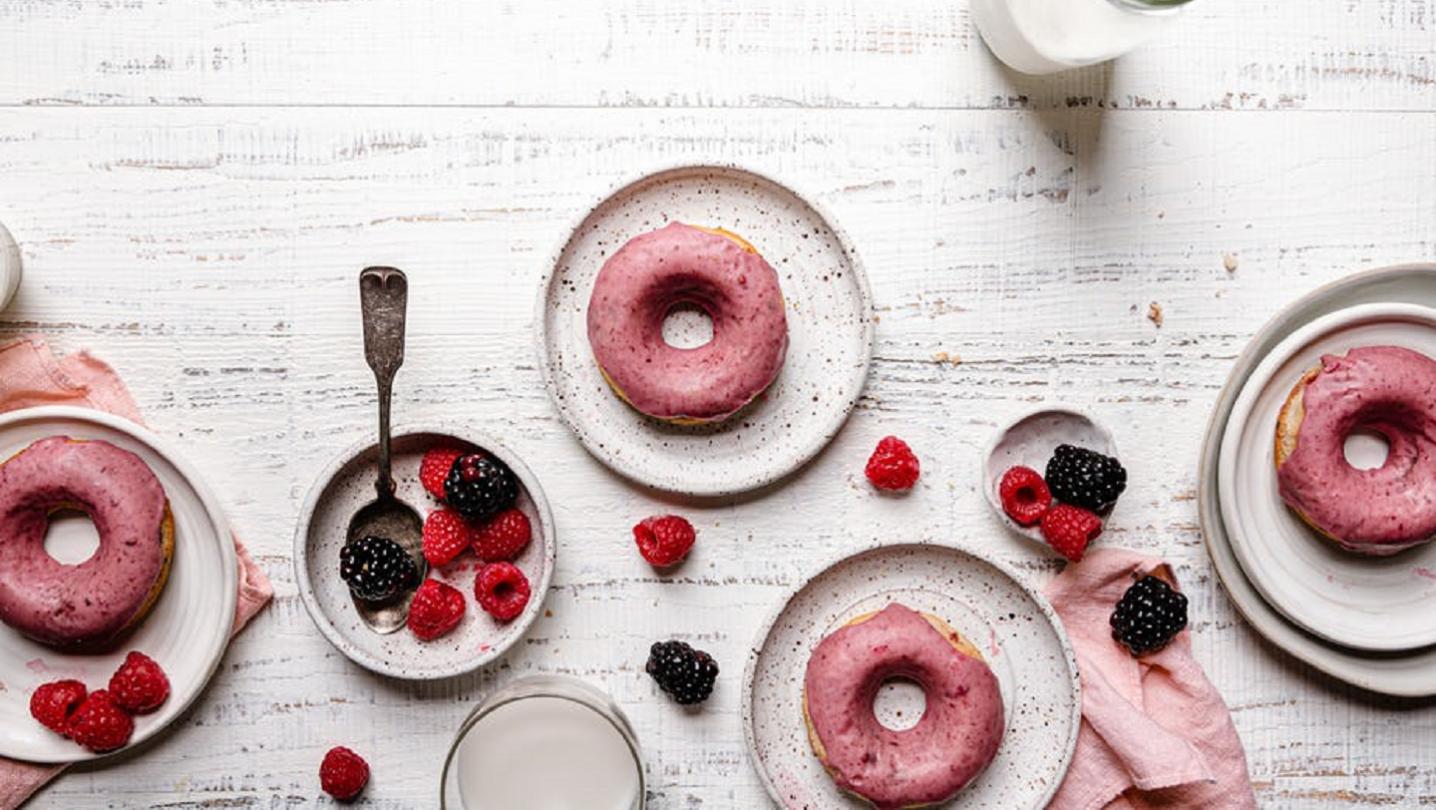 Raspberry & Blackberry Baked Donuts with Glaze Driscoll's 