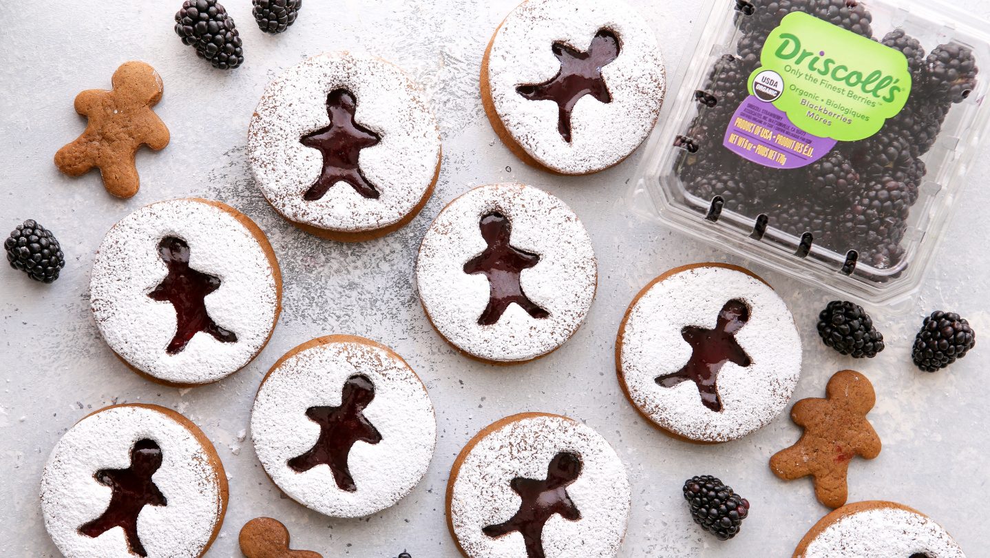 Gingerbread man Cookies With Blackberry Filling Driscolls
