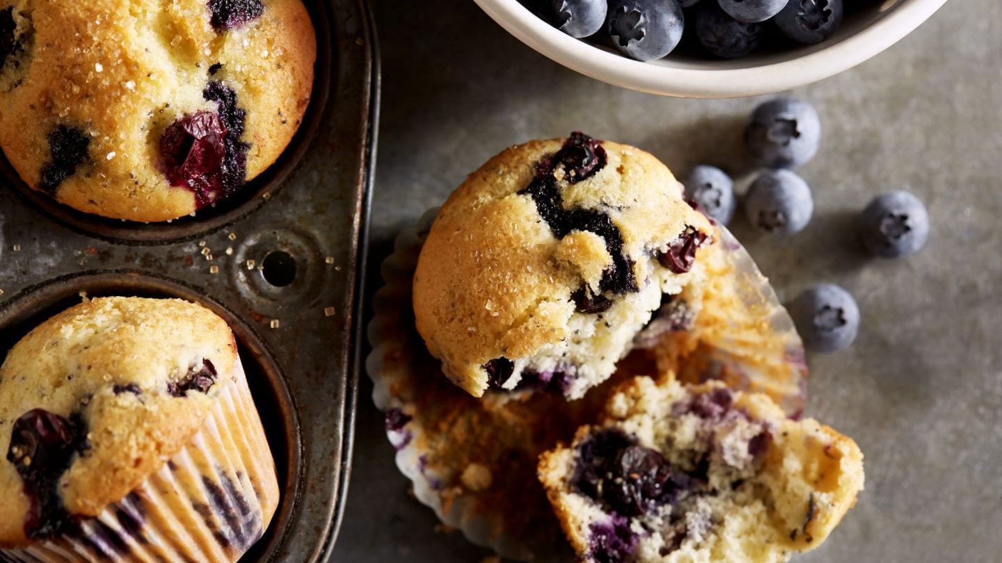 Lemon and blueberry muffins 