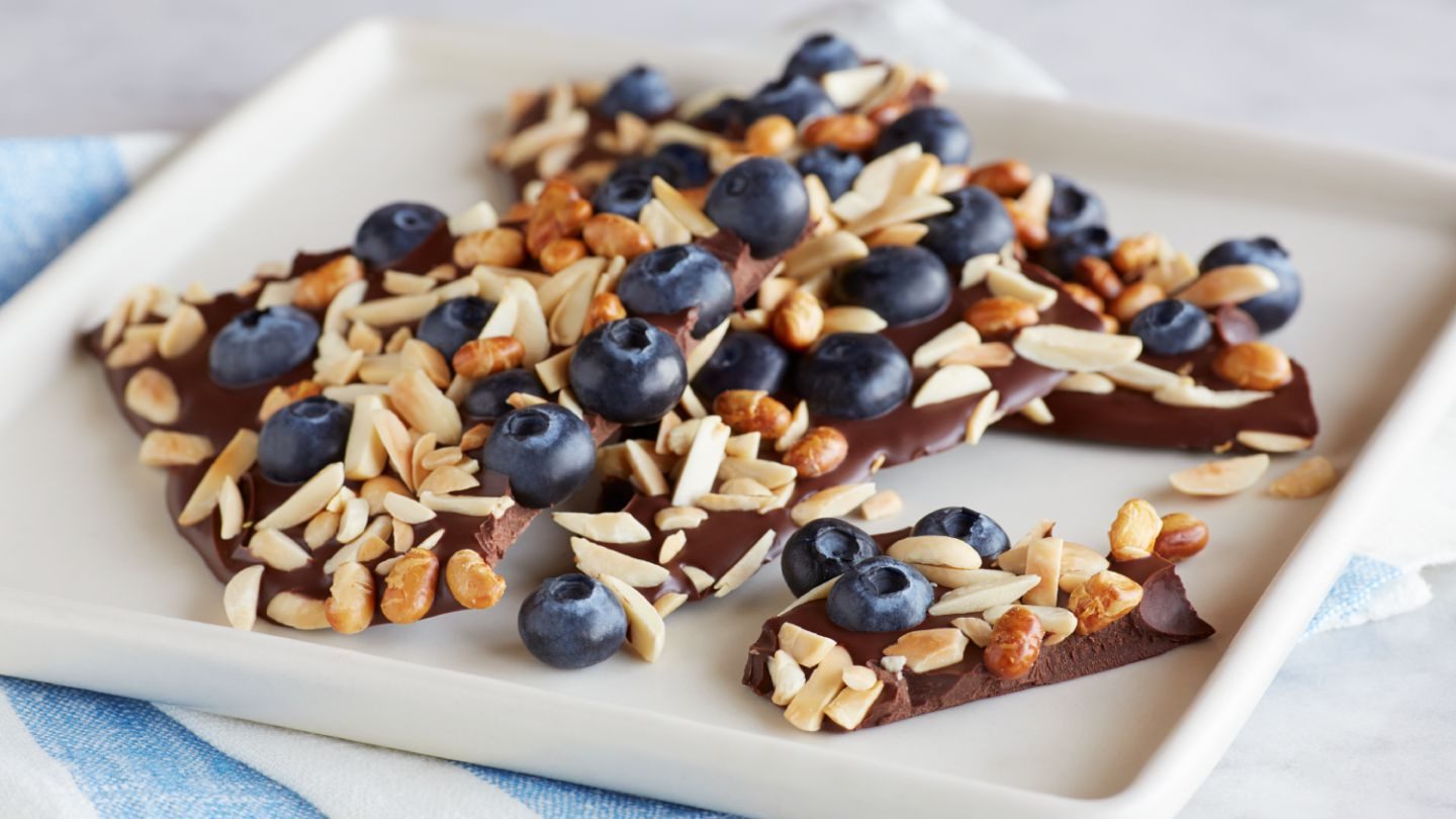 Chocolate blueberry bark