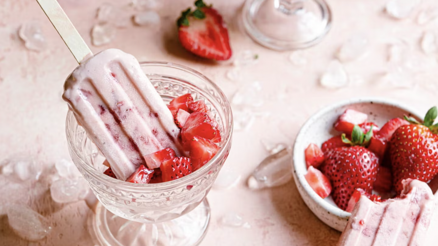Caramelized Strawberry Creamsicles Easy Homemade Popsicle 