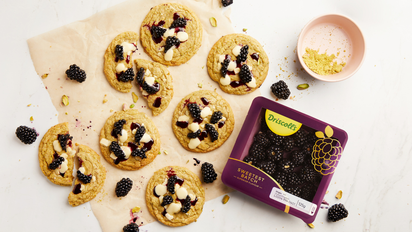 Pistachio and Blackberry Cookies