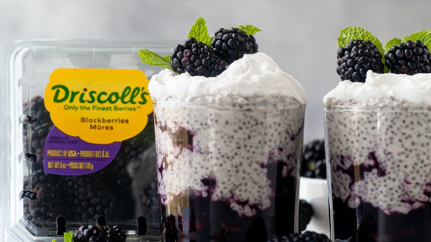 Blackberry Chia Seed Pudding Parfait Driscolls 