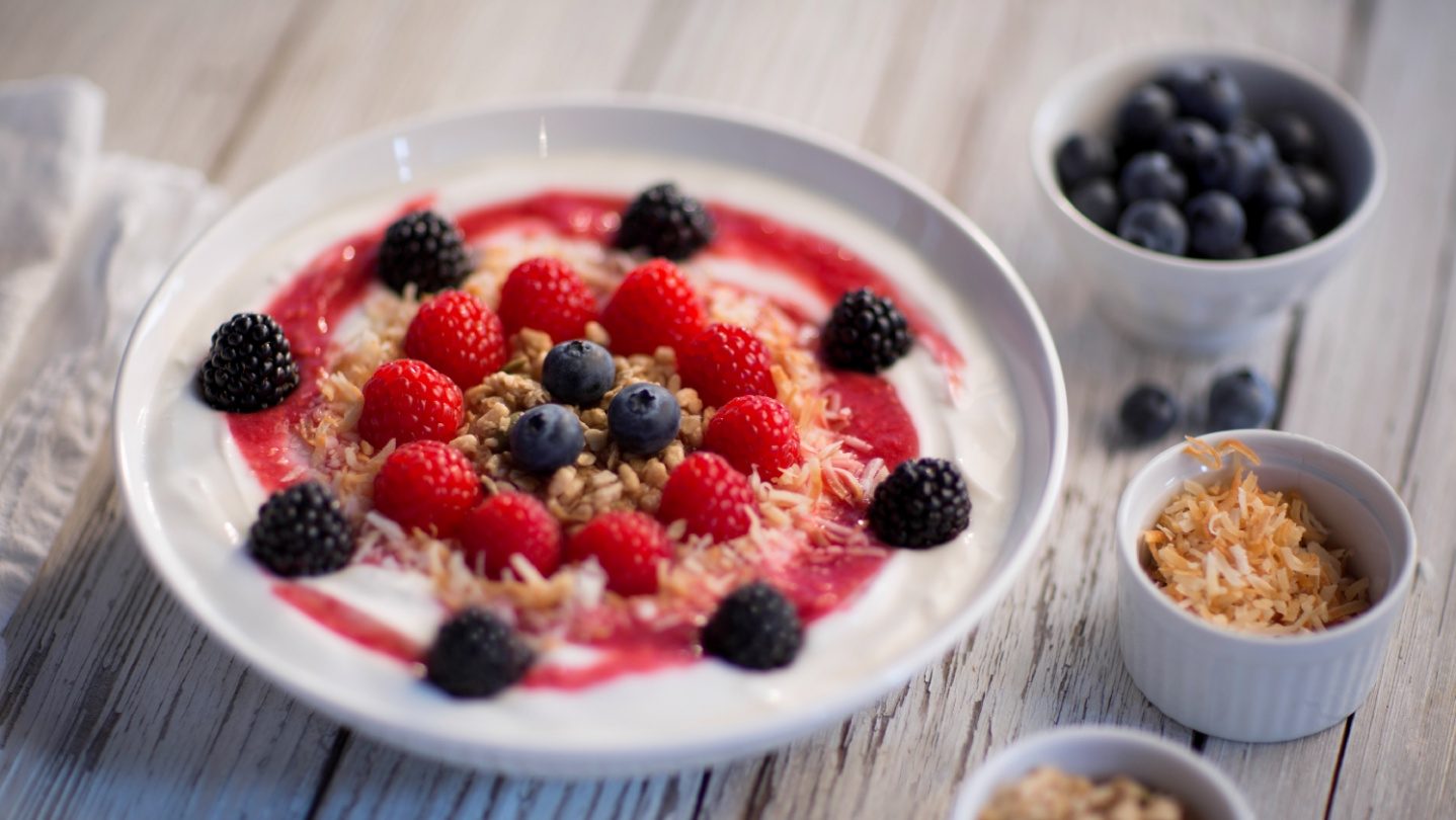 Healthy raspberry smoothie 