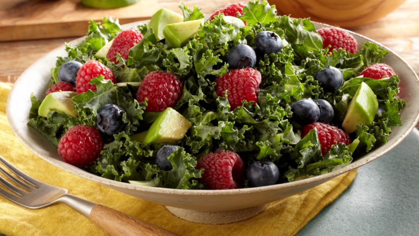Colourful kale salad