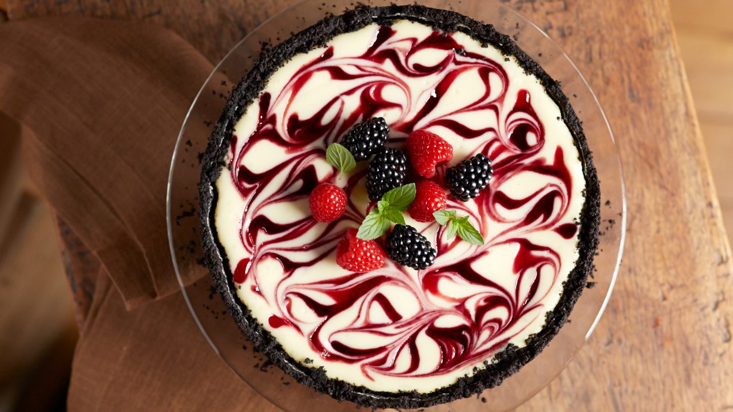 Blackberry and Raspberry Swirl Cheesecake Driscoll's