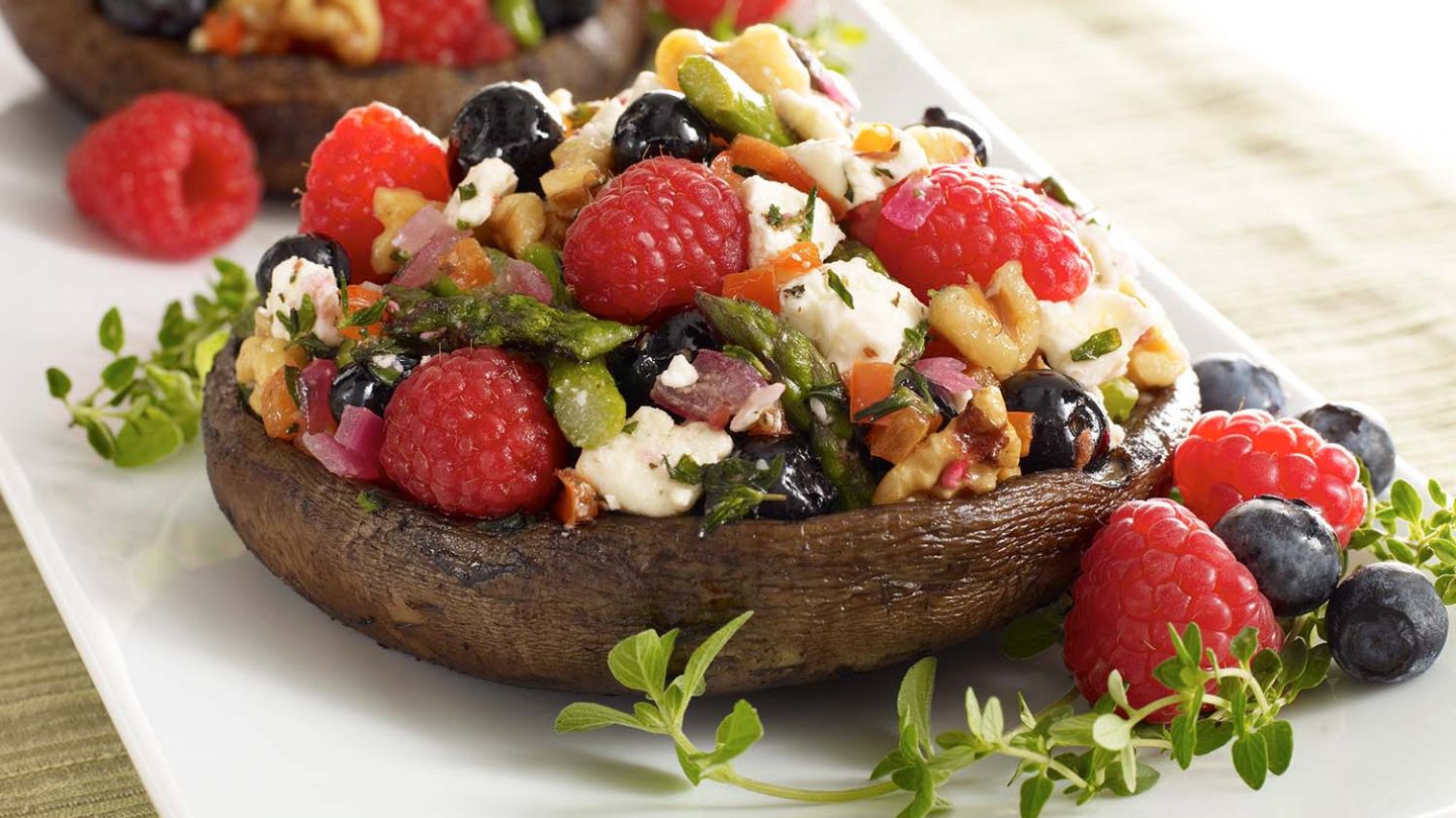 Mixed Berry Stuffed Portobello