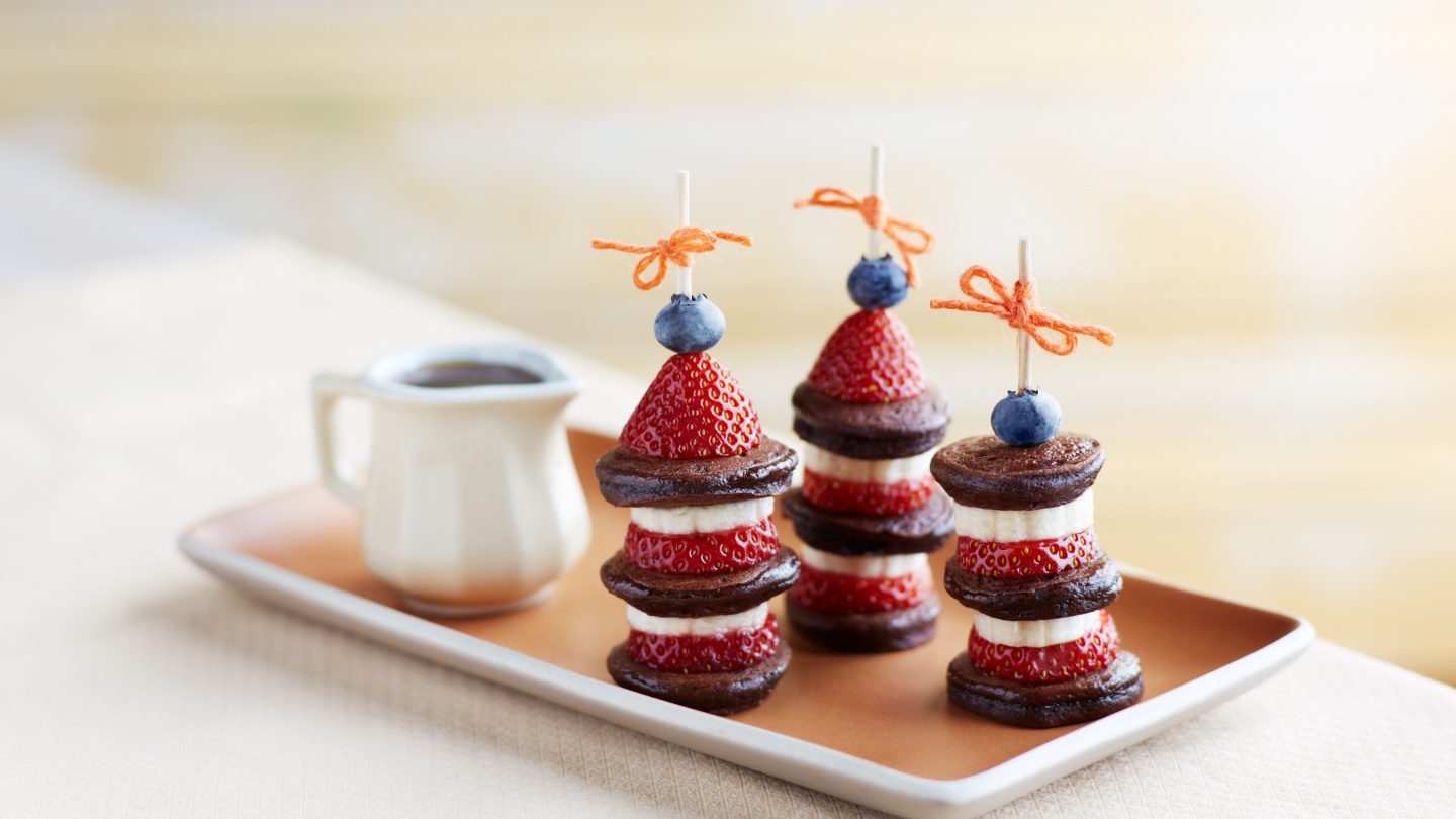 Blueberry-Strawberry Pancake Skewers Driscoll's