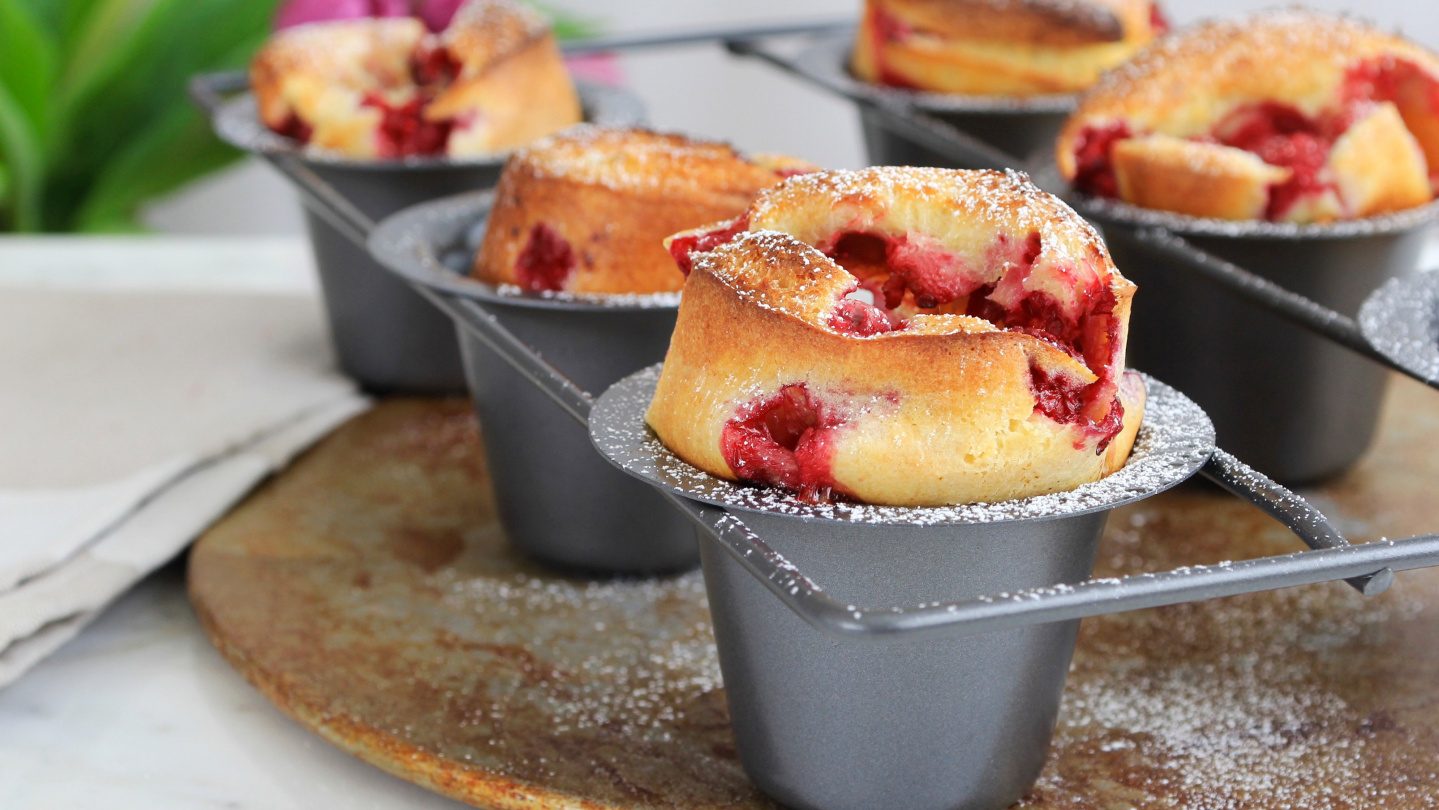 Raspberry Popovers