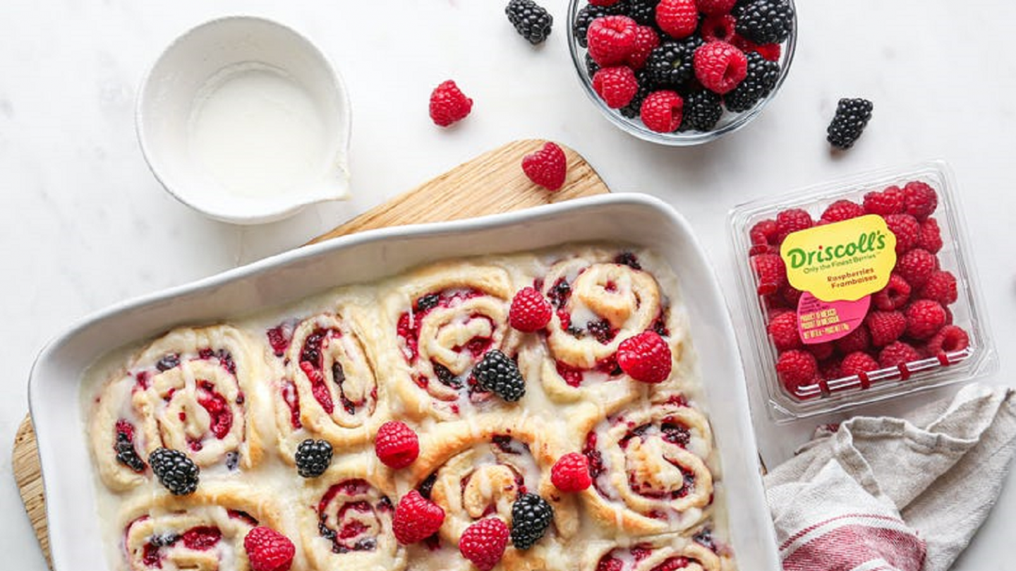 Raspberry & Blackberry Sweet Rolls Recipe Driscolls