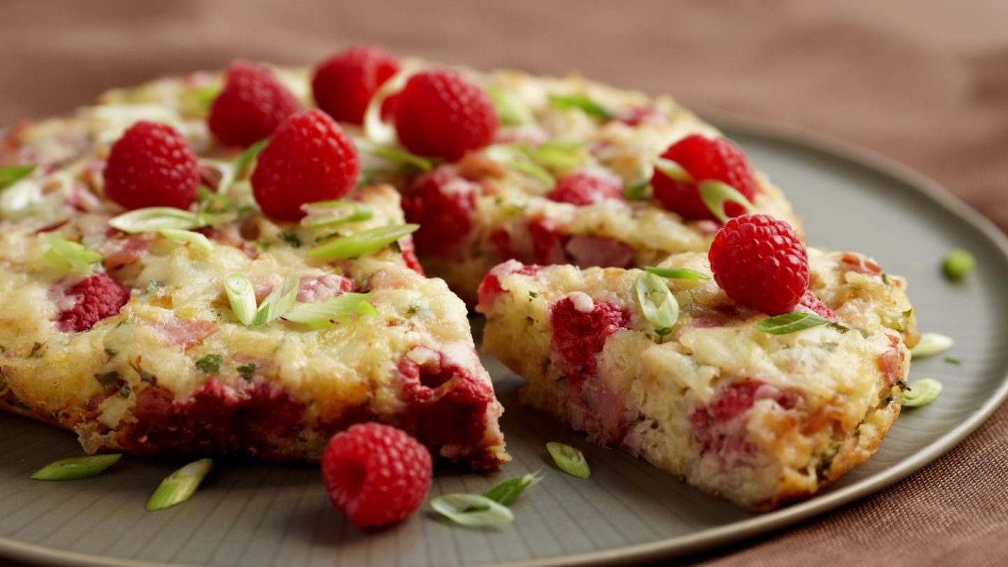 Terrific raspberry frittata