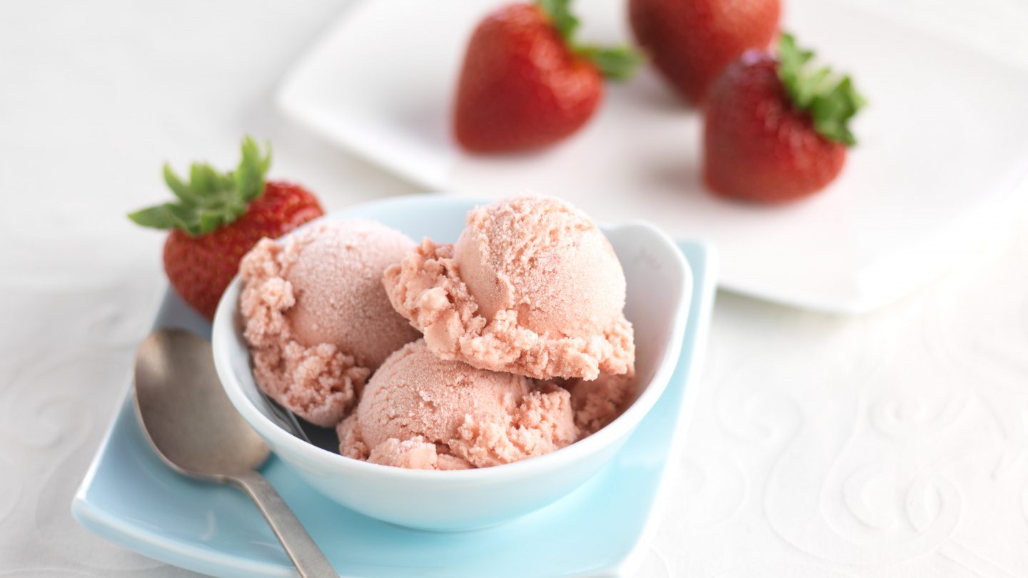 Strawberry Ice Cream with Brown Sugar Driscoll's