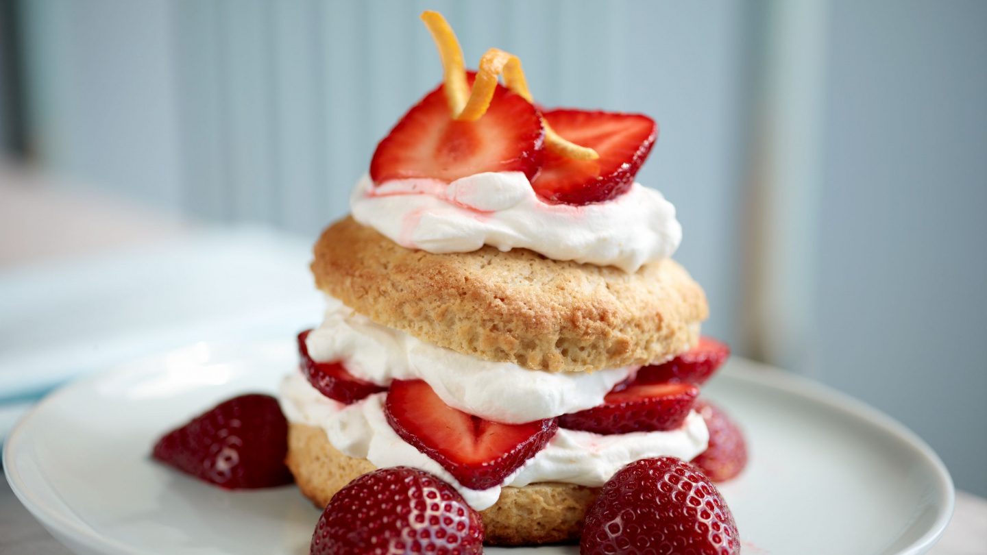 Strawberry Shortcake with Orange Whipped Cream