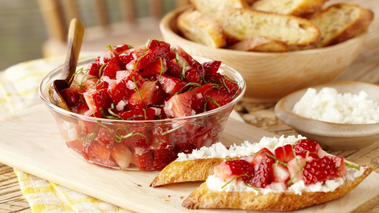 Strawberry basil salsa surprise 