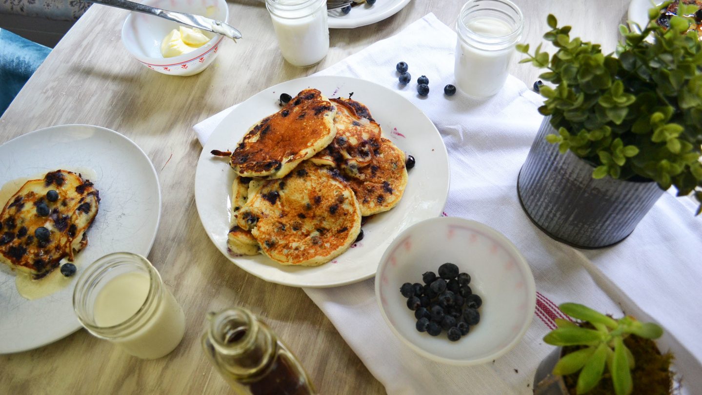 Yogurt Blueberry Pancakes Driscolls