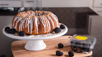 Pumpkin Cake with Blackberries