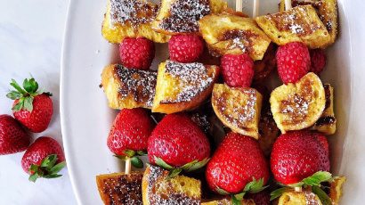 Mixed Berry French Toast Kebabs