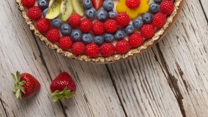 Berry Flower Vegan Tart Dessert Recipe