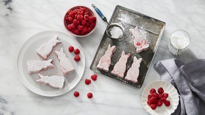 Raspberry marshmallow bunnies