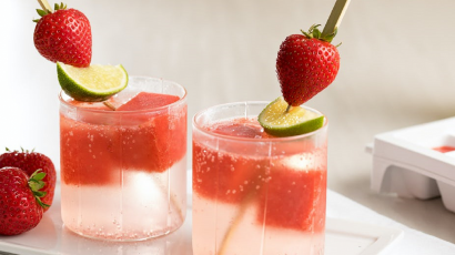 Virgin Strawberry Cocktails