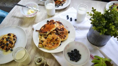 Yogurt Blueberry Pancakes