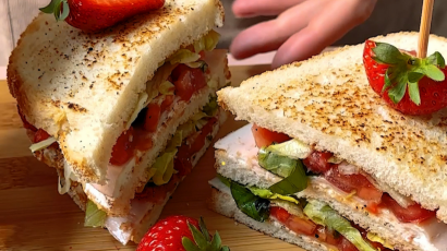 Strawberry Club Sandwich