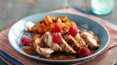 Raspberry Mole with Chicken