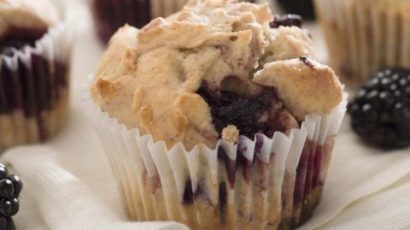 Blackberry & coconut muffins 