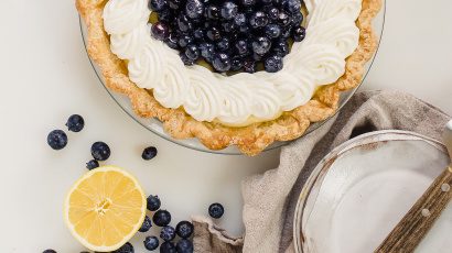 Blueberry Lemon Sour Cream Pie