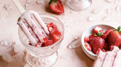 Caramelized Strawberry Creamsicles Easy Homemade Popsicle 