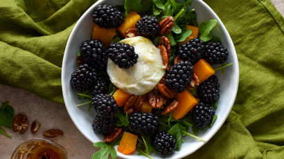 Fall Salad with Pumpkin and Blackberries