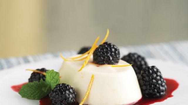 Orange Buttermilk Panna Cotta with Blackberries Driscolls