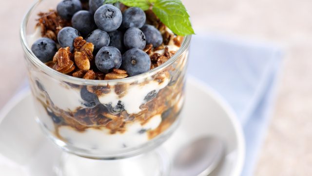 Blueberry Parfait with Gingersnap Granola Driscolls