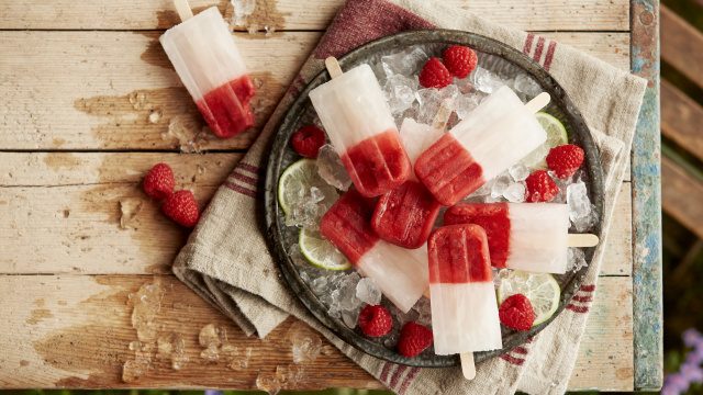 Fresh Summer Raspberry Ice Lollies Lime Driscolls