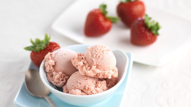 Strawberry Ice Cream with Brown Sugar Driscoll's