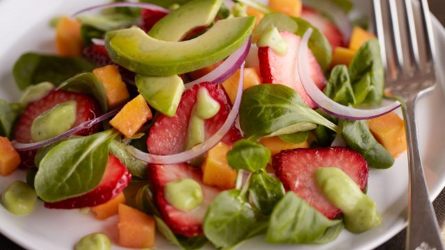 Strawberry Mache Salad