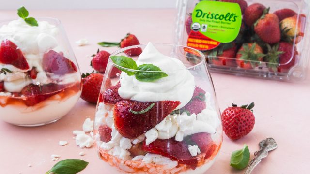 Strawberry Basil Eton Mess